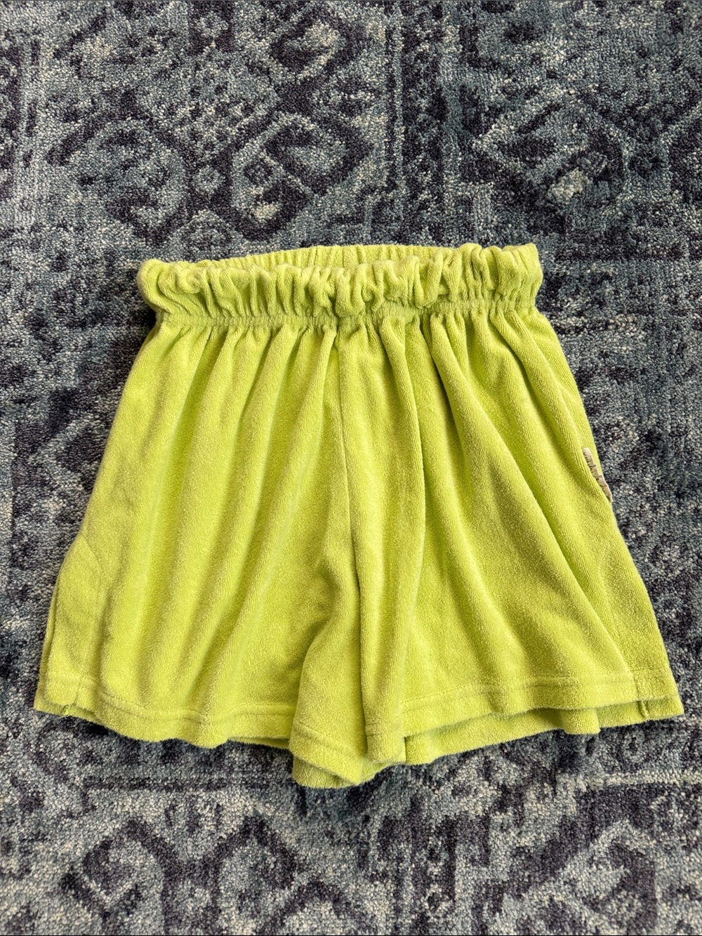 Kendall & Kylie Lime Green Terry Shorts